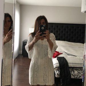 White lace Marciano dress.